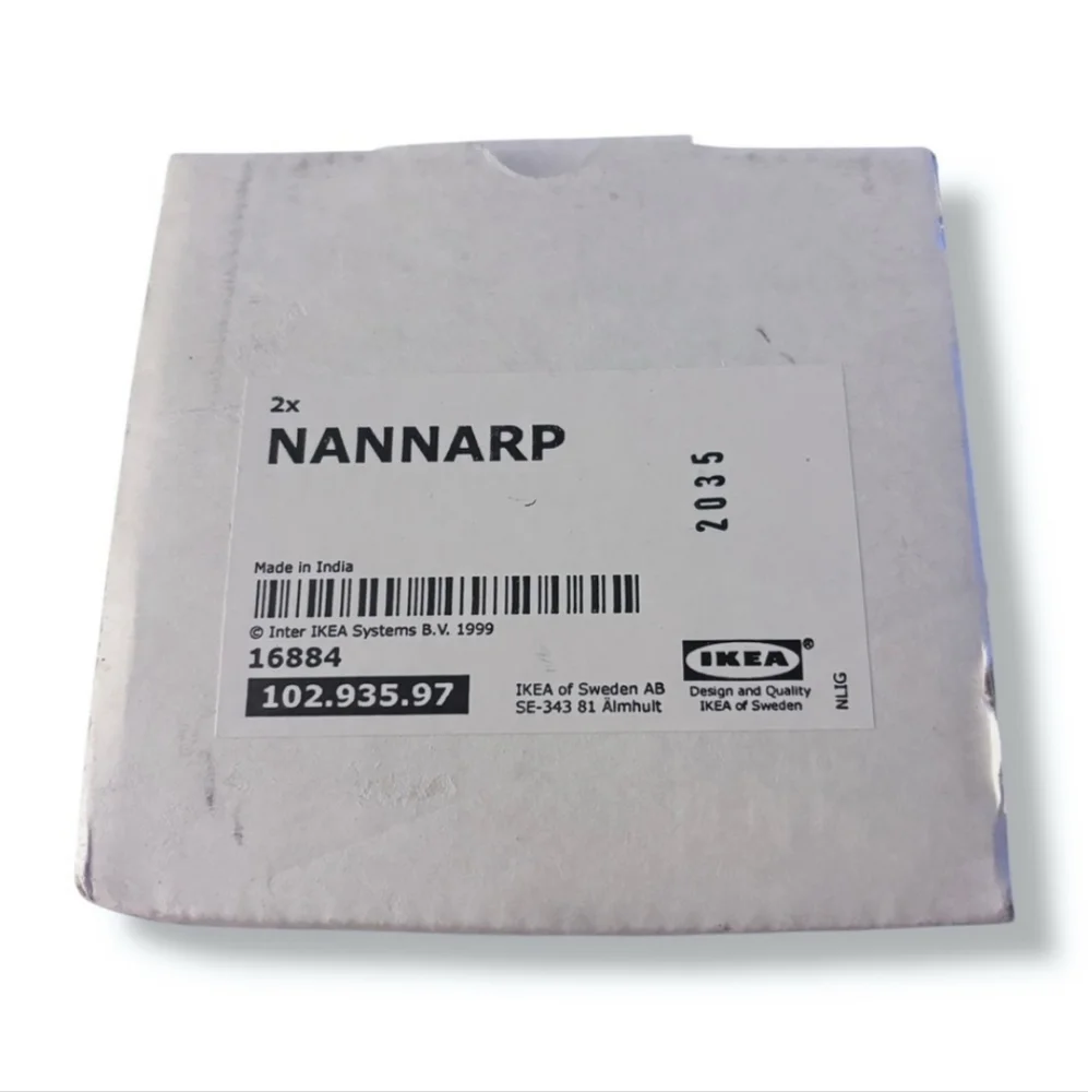 IKEA Black NANNARP Aluminum Leg - Box of 2 Works with BESTÅ Storage Systems
